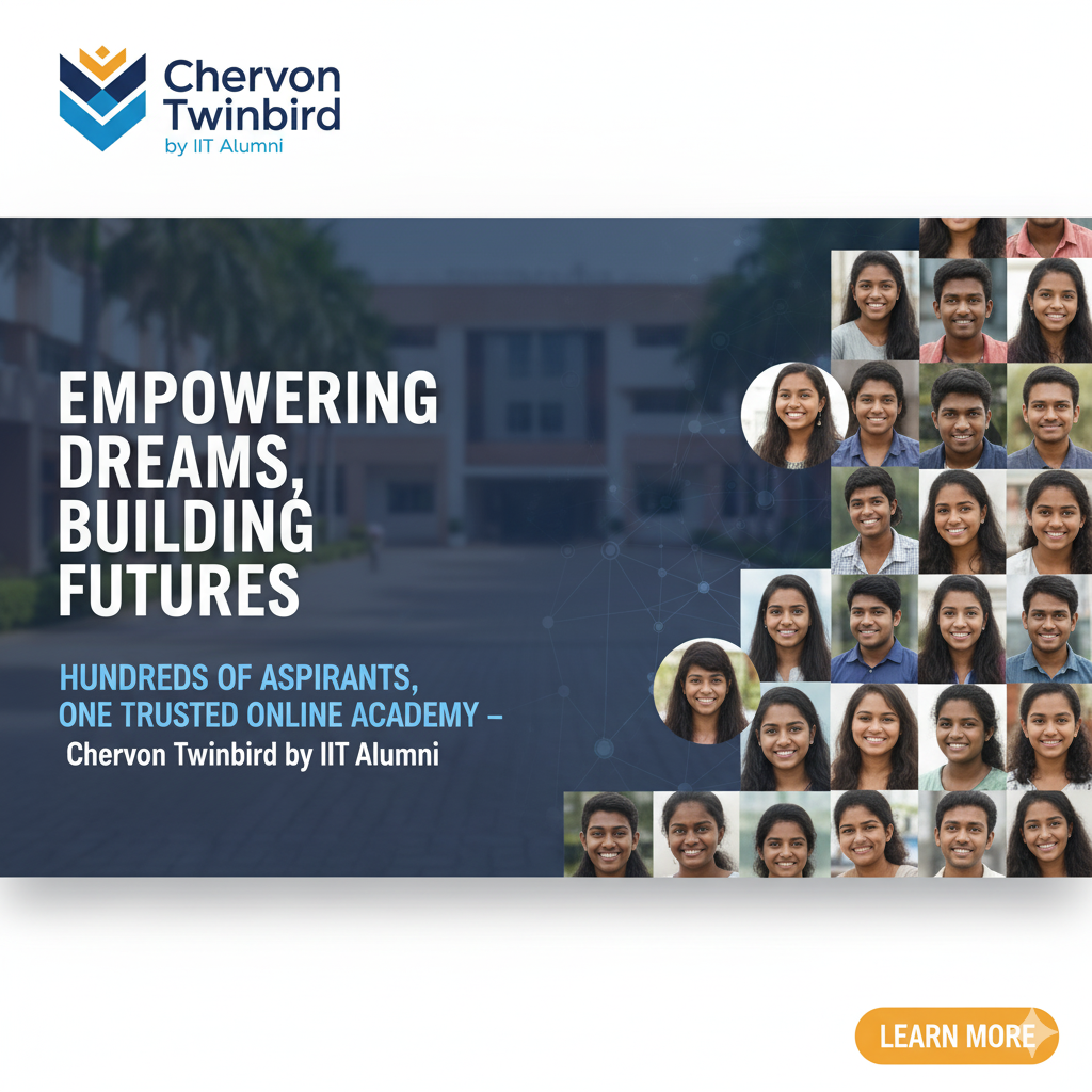 Empowering Dreams, Building Futures - Hundreds of Aspirants, One Trusted Online Academy - Chevron Twinbird by IIT Alumni